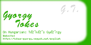 gyorgy tokes business card